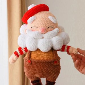 Snow concubine milk cotton 4 shares of 4 shares of coarse bag materials bag hook weaving Santa Claus doll