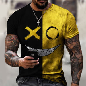 T-shirt Hip-hop Series Digital 3D Printing Men's Street Short-sleeved T-shirt Hip-hop Series Digital 3D Printing Men's Street Short-sleeved