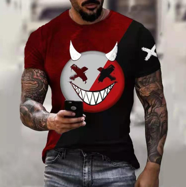 3d Printing T Shirt Pattern Plus Size Hip-hop Style Short-sleeved T-shirt