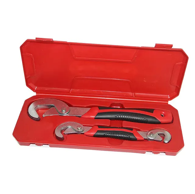 High Quality 2pcs Universal Wrench Chromium Vanadium Steel Multifunctional Pipe Wrench Adjustable Wrench Spanner Set