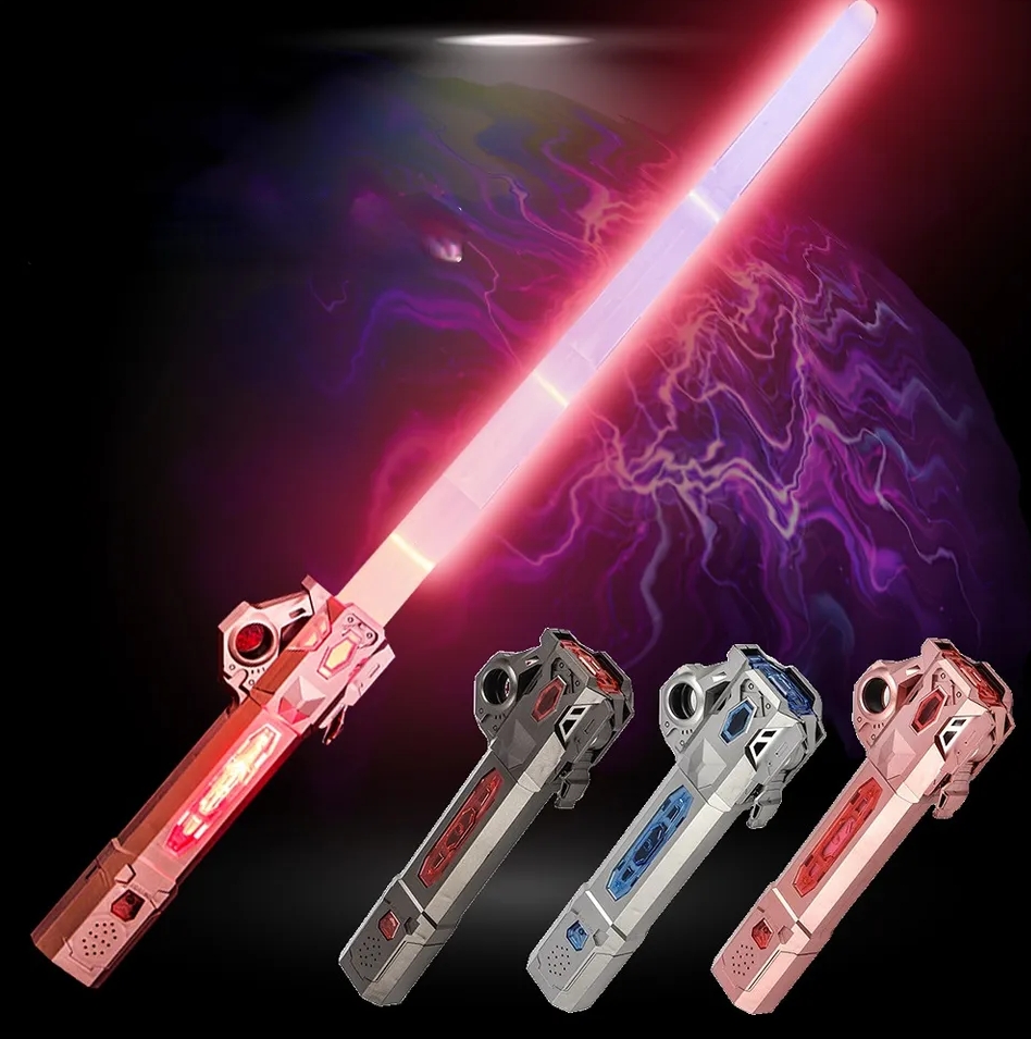 Laser Flash Stick Luminous combat shake hand Lightsaber 2in1 Children's sword telescopic toy