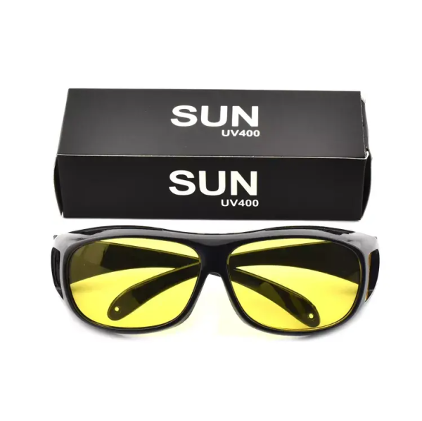 Hot Sale mens Day and night yellow driving car sports night vision binoculars glasses sunglasses