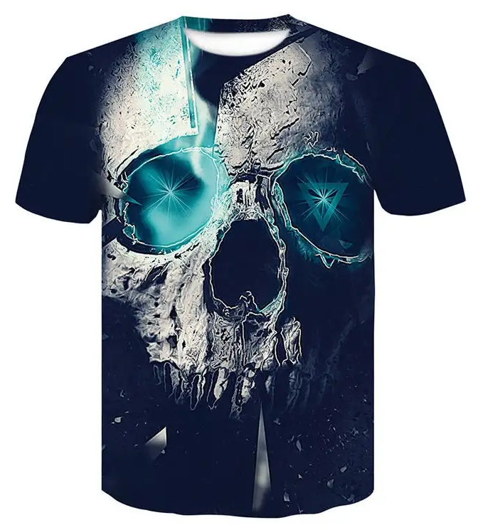 High Quality Shirts Product Type Skull 3D Printed T-shirts