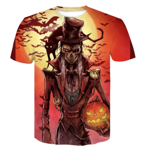 Anime Skull 3D Printing T-Shirt Cartoon Printed T Shirt
