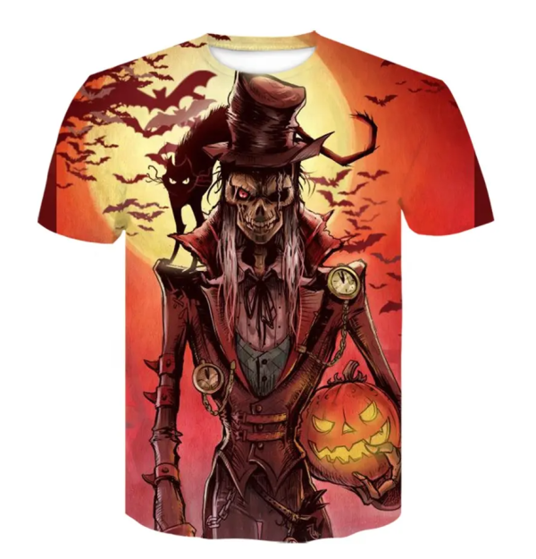 Anime Skull 3D Printing T-Shirt Cartoon Printed T Shirt