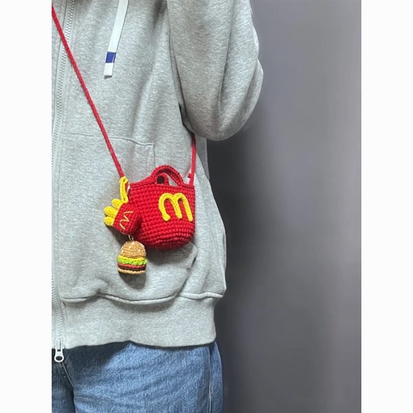 Wool hook McDonald's bag weaving DIY material bag homemade cute coin purse