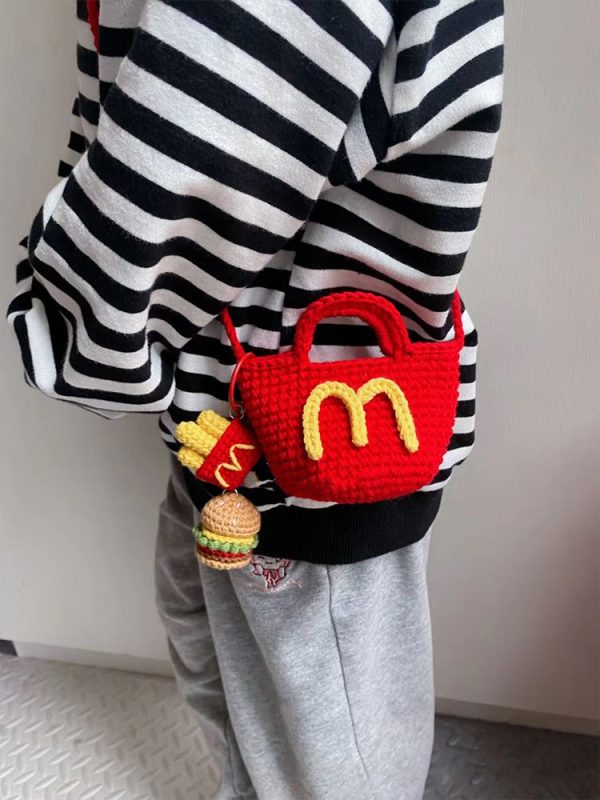 Wool hook McDonald's bag weaving DIY material bag homemade cute coin purse