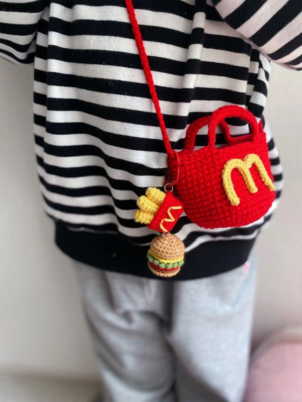 Wool hook McDonald's bag weaving DIY material bag homemade cute coin purse