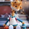 Giraffe Melvin Crooked Head Handmade DIY knitted hook needle wool cartoon doll bag