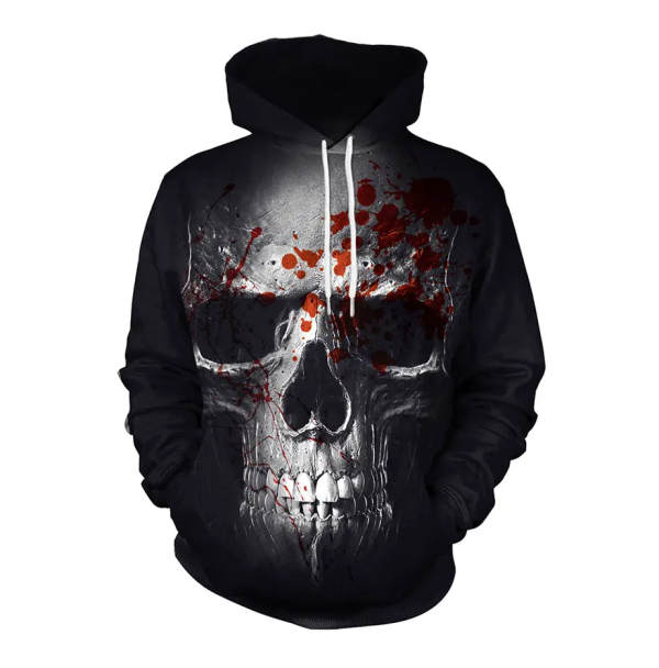 Halloween sweatshirts thriller Skull printing loose hoodies men