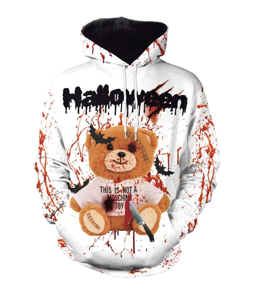 Halloween 3d Printing T-shirts Fashion Crewneck Men’s Short Sleeve