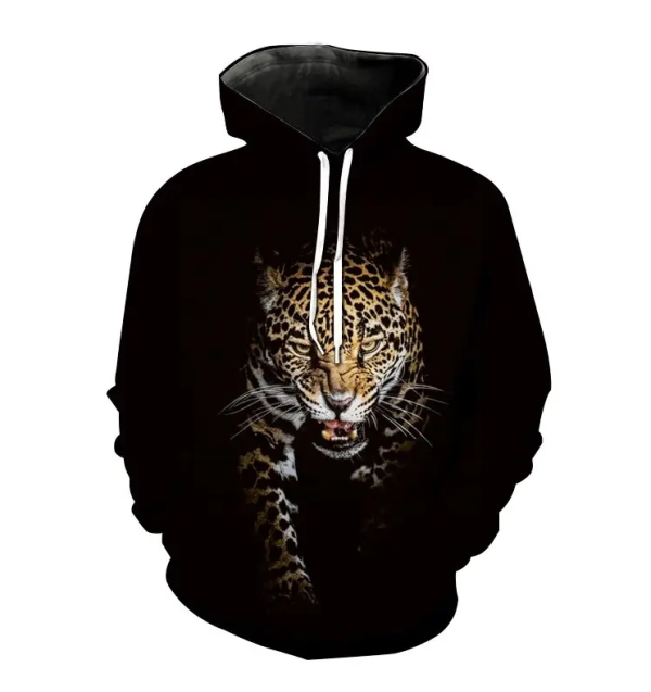 (Leopard Pattern)Men Clothing Fashion Clothing Sweatshirts Hoodies Pullover Clothes For Men