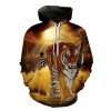 (Tiger Pattern)Men Clothing Fashion Clothing Sweatshirts Hoodies Pullover Clothes For Men
