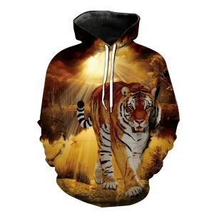 (Tiger Pattern)Men Clothing Fashion Clothing Sweatshirts Hoodies Pullover Clothes For Men
