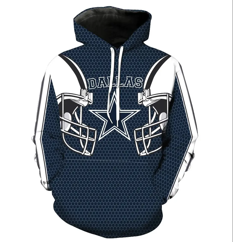 American Football Pattern Novelty Hoodies for Men Graphic Pullover Hooded Sweatshirt(dark blue)