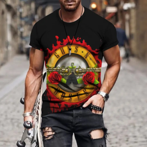 3D Printing Men's Casual Short Sleeve Round Neck Colorful Jerseys