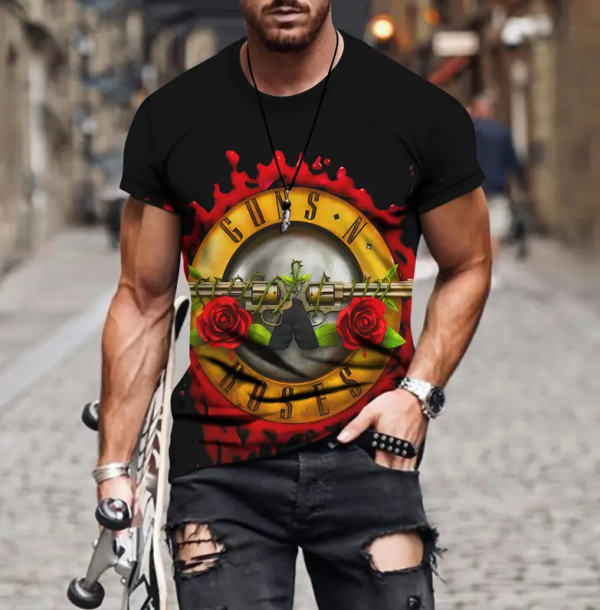 3D Printing Men's Casual Short Sleeve Round Neck Colorful Jerseys
