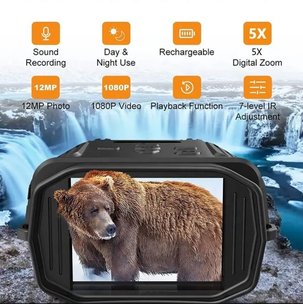 Super Clear Telescope Binoculars Infrared Night Vision With Large Display HD Photo Video Day Night Dual Use