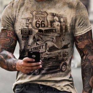 Summer short sleeve fashion casual 3d printed round neck T-shirt Summer short sleeve fashion casual 3d printed round neck T-shirt