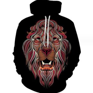 (Lion)Hoodie Sweatshirt Men Women Pullover Hoody Tops Casual Sportswear Tops