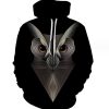(Owl 3D Printing)Hoodie Sweatshirt Men Women Pullover Hoody Tops Casual Sportswear Tops (Owl 3D Printing)Hoodie Sweatshirt Men Women Pullover Hoody Tops Casual Sportswear Tops