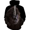 3D Printed Hoodies for Men High Quality Oversize Pullover Chimpanzee