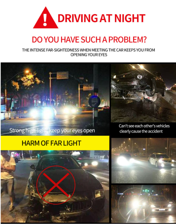 Hot Sale mens Day and night yellow driving car sports night vision binoculars glasses sunglasses