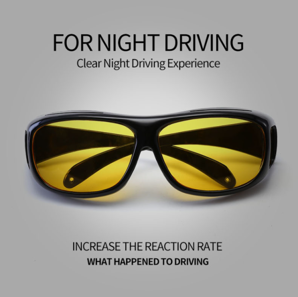 Hot Sale mens Day and night yellow driving car sports night vision binoculars glasses sunglasses