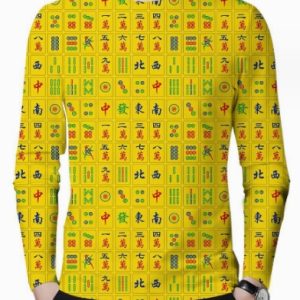 Cheap Men’s 3D Digital Mahjong Printing Long Sleeve Party Casual Social Shirt Top(Yellow Color) Cheap Men’s 3D Digital Mahjong Printing Long Sleeve Party Casual Social Shirt Top(Yellow Color)