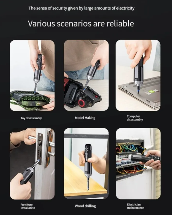 Electric Screwdriver Household Lithium Multi-function Screwdriver Furniture Assembly Repair Sink Tool
