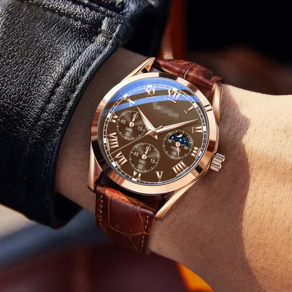 Foreign trade manufacturers spot wholesale Business men's skin belt quartz watch