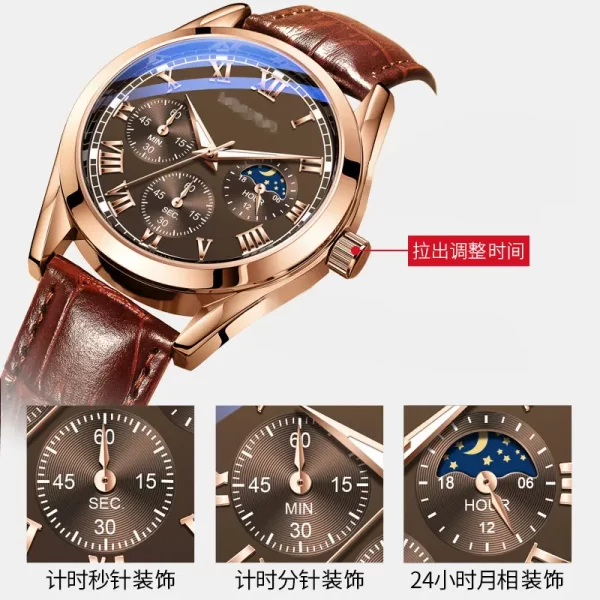 Foreign trade manufacturers spot wholesale Business men's skin belt quartz watch