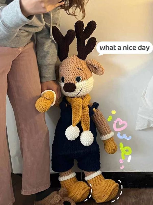 Wool hook needle DIY material bag handmade Oscar deer Christmas gifts to give girlfriends