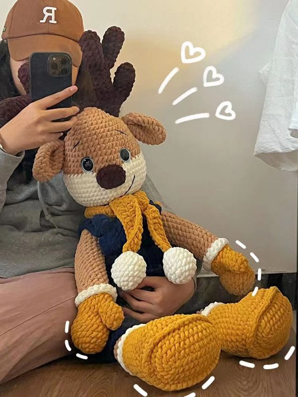 Wool hook needle DIY material bag handmade Oscar deer Christmas gifts to give girlfriends