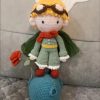 Little prince and his rose woven DIY material bag wool hook needle cute doll handmade handmade gift