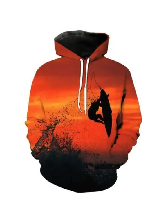 High Quality Pullover Hoodies For Men Sublimation Hoodies(Red)