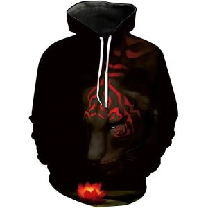 (Black)Hoodie Pullover Sweatshirt Cartoon Anime Hoodie for men and women