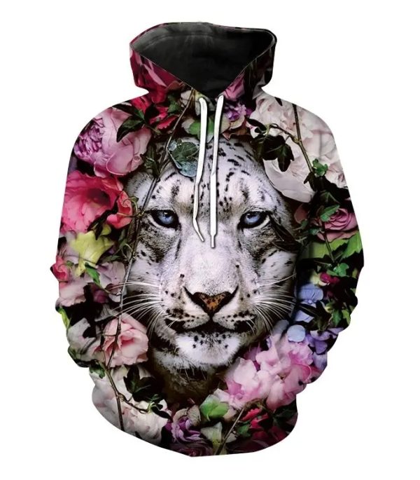 (Flower Cat)Hoodie Pullover Sweatshirt Cartoon Anime Hoodie for men and women