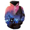 (Flower Cat)Hoodie Pullover Sweatshirt Cartoon Anime Hoodie for men and women
