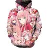 (Cute Gril)T-Shirts Spring Winter 3D Digital Printing Lovers' Hoodies Sweater Casual