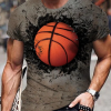 (Basketball)Breathable 3D Printing Foreign Trade Men's Personalized Short Sleeve Round Neck T-shirt