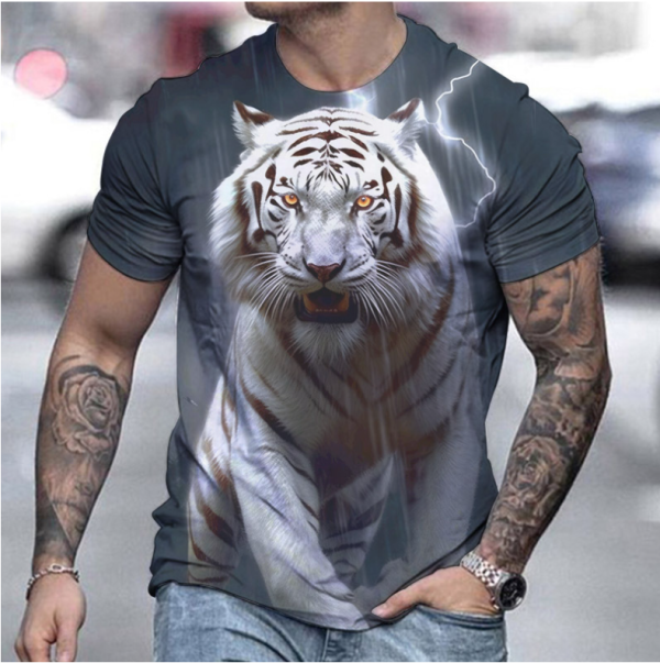 466 Casual Round Neck Tshirt Custom Graphic Print Skull T Shirt Men