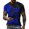 476 T-Shirt Round neck Graphic Shirts for men(Blue)