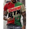 Short Sleeve Round neck Graphic Shirts for men(Green GTX)