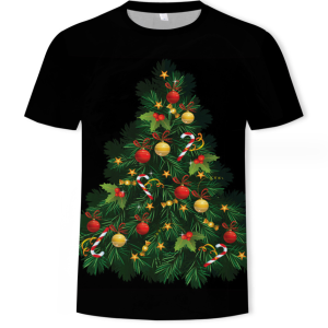 Anime Clothes Christmas Tree T-Shirts 3D Tshirts Casual Christmas Gift Tshirt Printed Clothing