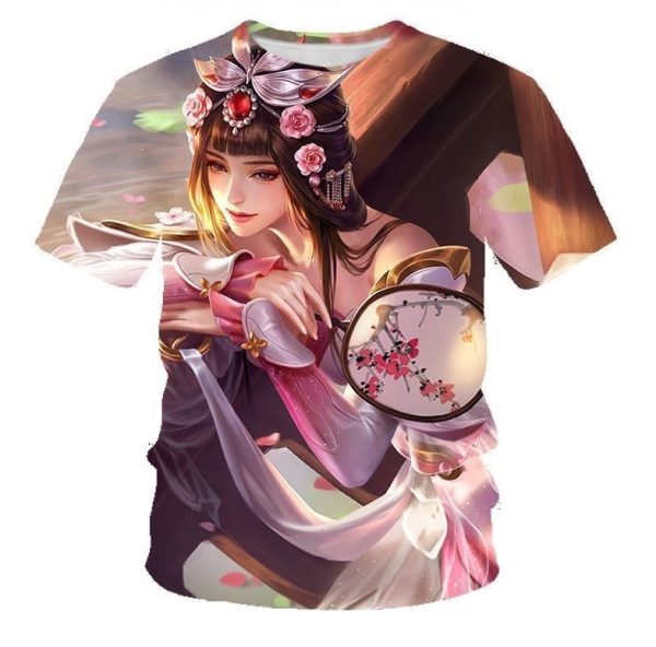 552 (Beauty)Summer Japanese manga anime character T-shirt 100% polyester mesh fabric 3d printed t-shirts