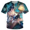562 Women's T-shirt 3d Printing Summer Trend Gentleman Tshirt Style Design Short Sleeve(Two Girl)