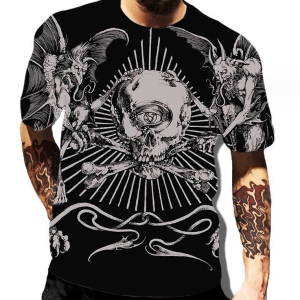 Summer Short Sleeve T-Shirts 3D Print Fashion Hight Quality Streetwear(White Skull) Summer Short Sleeve T-Shirts 3D Print Fashion Hight Quality Streetwear(White Skull)