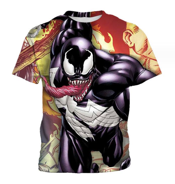 Anime Tshirt Customized 3d Printing Polyester Oversized T Shirts(Venom )