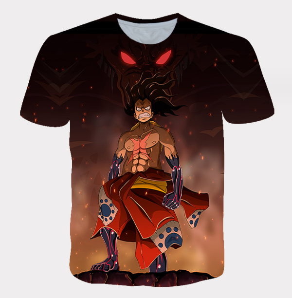 617 Cartoon Short Sleeve Customized 3d Printing Polyester Oversized T Shirts(Cartoon Man)